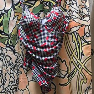 Retro pin-up style one piece swimsuit